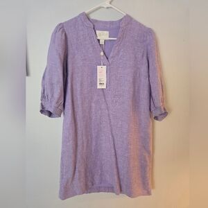 LILLY PULITZER Mialeigh Linen Dress. Lavender. NWT Size 2